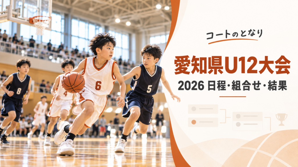 第50回マクドナルド愛知県U12バスケットボール大会をイメージしたU12バスケットボール大会のアイキャッチ画像