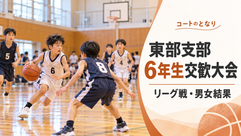 静岡県U12東部支部6年生交歓大会をイメージしたU12バスケットボール大会のアイキャッチ画像