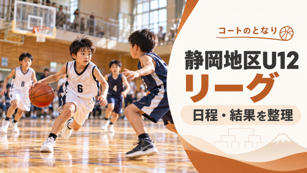静岡地区U12中部支部リーグをイメージしたU12バスケットボール大会のアイキャッチ画像
