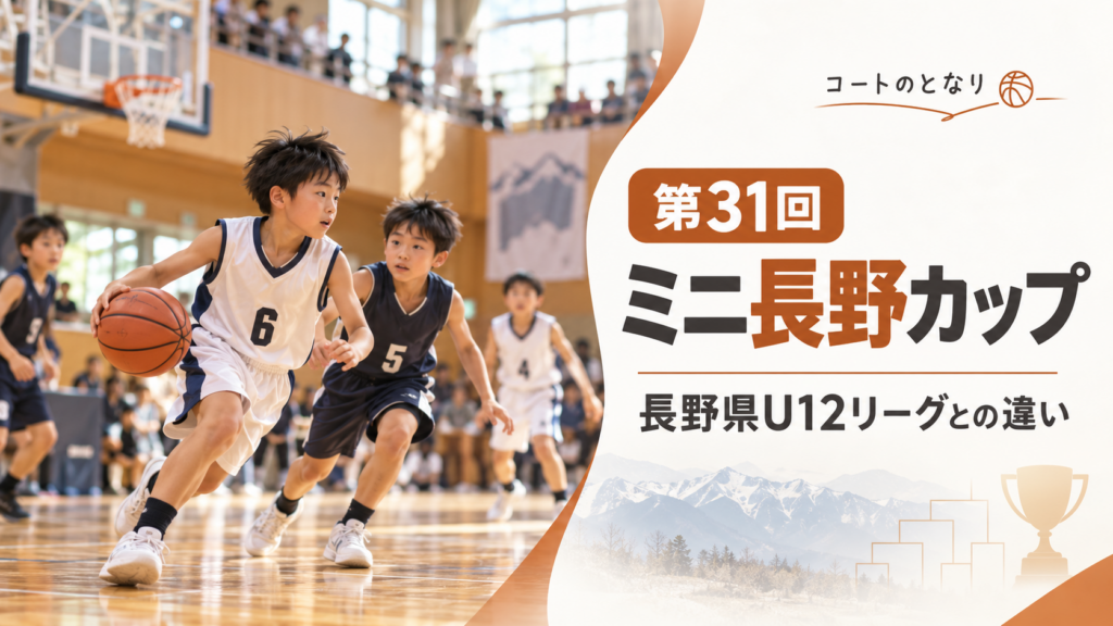第31回ミニ長野カップをイメージしたU12バスケットボール大会のアイキャッチ画像