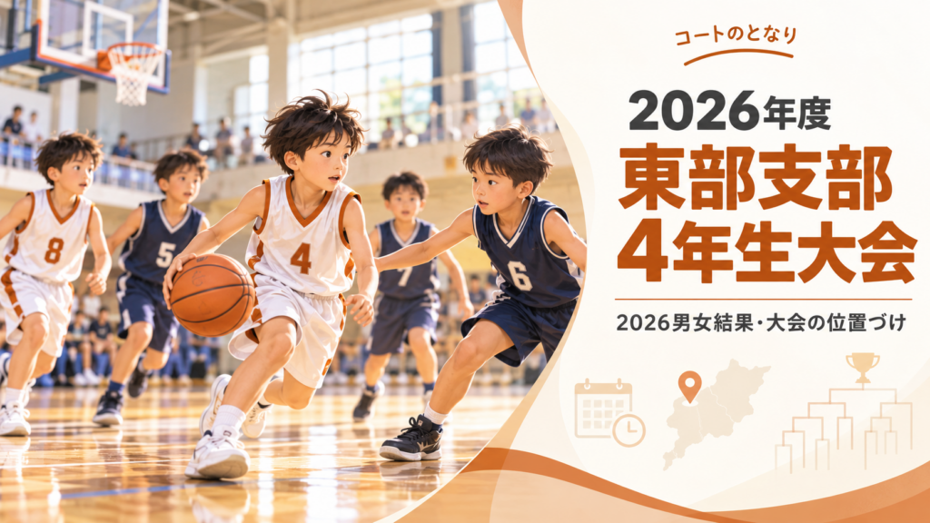 2026年度 東部支部4年生大会をイメージしたU12バスケットボール大会のアイキャッチ画像